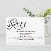 60e uitnodiging van de verjaardag (Staand voorkant)