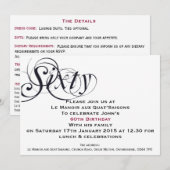 60e uitnodiging van de verjaardag (Voorkant / Achterkant)