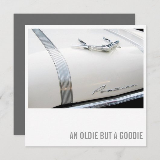 60e uitnodiging van de verjaardag - auto Lover Old (Voorkant / Achterkant)