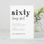 60e uitnodiging van de verjaardag | Foto 60e verja (Staand voorkant)