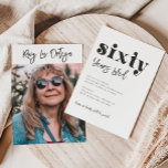 60e uitnodiging van de verjaardag | Foto 60e verja<br><div class="desc">60th Birthday Photo Invitation Ready to be personalized by you!</div>