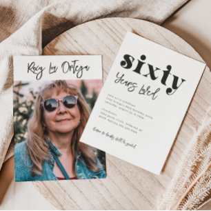 60e uitnodiging van de verjaardag   Foto 60e verja