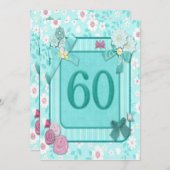 60e uitnodiging voor verjaardagsfeestje (Voorkant / Achterkant)