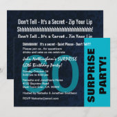 60e URPRISE Birthday Aqua Blue en Black A02 Kaart (Voorkant / Achterkant)