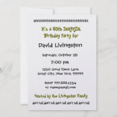 60e URPRISE Limoen-dag metallisch papier Kaart (Achterkant)