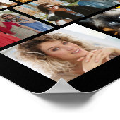 60e verjaardag 108 foto's zwart goud juichen voor  poster (Hoek)