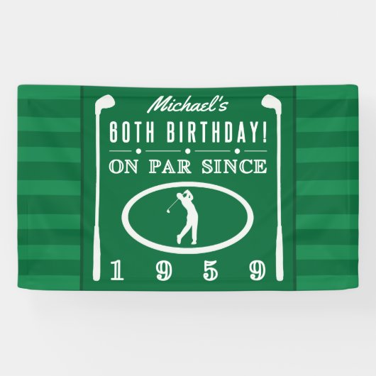 60e verjaardag 1959 van de Golfers Spandoek (Horizontaal)