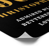 60e verjaardag 1961 zwart goud voor hem persoonlij poster (Hoek)