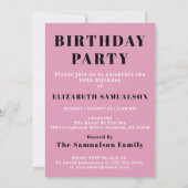 60e verjaardag 1961 zwart roze, speciaal gepersona kaart (Achterkant)