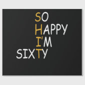 60e verjaardag 1962 60 jaar oud zo gelukkig mijn 6 cadeaupapier (Vlak)