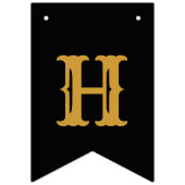 60e verjaardag 1962 Black Gold Add Name Retro Vlaggetjes (Tweede vlag)