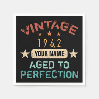 60e verjaardag 1962 Jouw naam toevoegen Servet