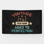 60e verjaardag 1962 Jouw naam toevoegen Spandoek (Horizontaal)