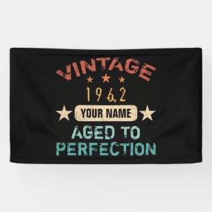 60e verjaardag 1962 Jouw naam toevoegen Spandoek