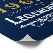 60e verjaardag 1962 Naam Legendary Blue Gold toevo Poster (Hoek)