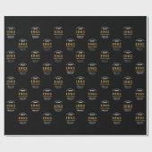 60e verjaardag 1963 Black Gold Add Name Cadeaupapier (Vlak)