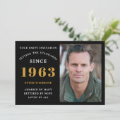 60e verjaardag, 1963, Foto Black Gold Kaart (Staand voorkant)