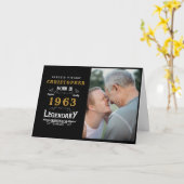 60e verjaardag 1963 Fotosjabloon Legendary Kaart (Gele Bloem)