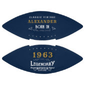 60e verjaardag 1963 Naam Legend Blue Gold toevoege American Football (Panelen)