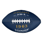 60e verjaardag 1963 Naam Legend Blue Gold toevoege American Football (Voorkant)