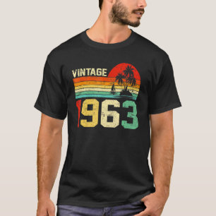 60e  verjaardag 1963 Retro Mannen Vrouwen 60 jaar T-shirt