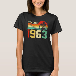 60e verjaardag  1963 Retro Mannen Vrouwen 60 yea T-shirt
