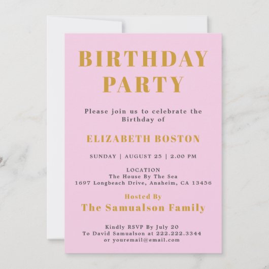 60e verjaardag 1963 Roze grijs Benaming Jaar Kaart (Achterkant)