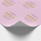 60e verjaardag 1963 Voeg de naam Roze grijs toe Cadeaupapier (Hoek)