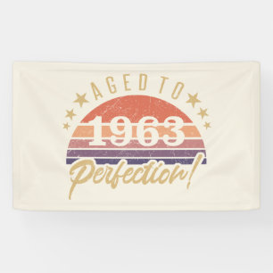 60e verjaardag 1963 volmaakte spandoek