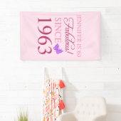 60e verjaardag 1963 voor vrouwen spandoek (Insitu)