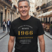 60e verjaardag 1964 Naam toevoegen Black Gold Part T-shirt