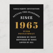 60e verjaardag 1965 Zwart Goud Briefkaart (Voorkant)