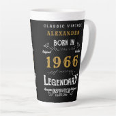 60e verjaardag 1966 Legendarisch Retro Latte Mok (Rechterhoek)
