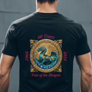 60e verjaardag 2024 Chinees Jaar van de Draak 1964 T-shirt