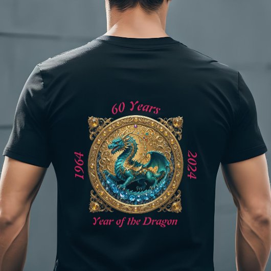 60e verjaardag 2024 Chinees Jaar van de Draak 1964 T-shirt