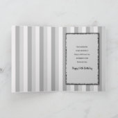 60e verjaardag, 3-inch zwarte/witte patroonCake Kaart (Binnen)