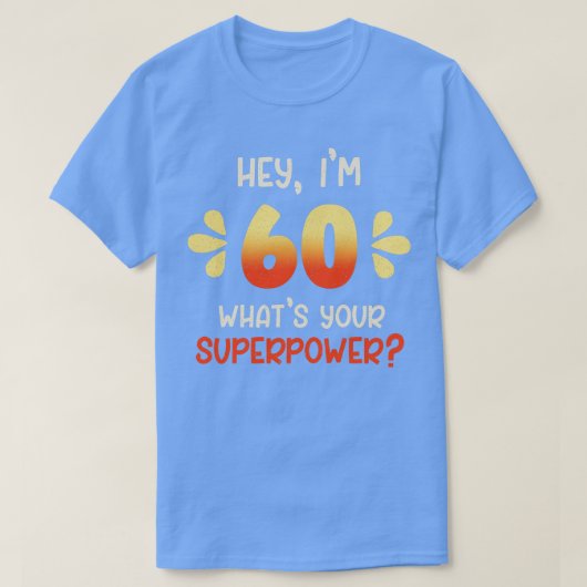60e verjaardag 3 t-shirt (Design voorkant)
