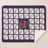 60e verjaardag 44 Fotocollage Jaren in de Making Sherpa Deken (Voorkant (horizontaal))