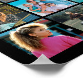 60e verjaardag 55 Photo Collage Hoera voor Jaren Poster (Hoek)