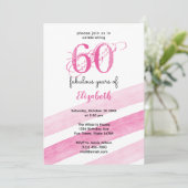 60e verjaardag 60 fantastische jaren ROZE Kaart (Staand voorkant)