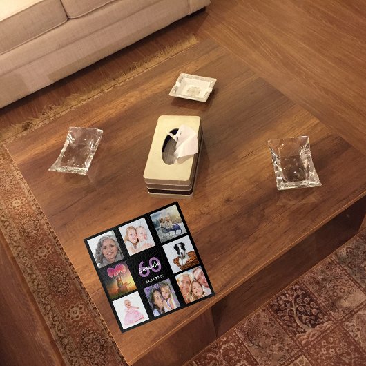 60e verjaardag 60 foto collage zwarte vrouw legpuzzel