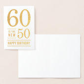 60e verjaardag 60 is de nieuwe 50 folie kaarten (Display)