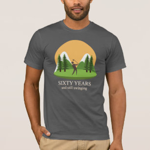 60e verjaardag 60 jaar en nog steeds golf aan het  t-shirt