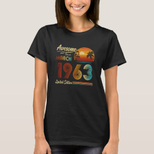 60e verjaardag 60 jaar Geweldige sinds maart 1966 T-shirt