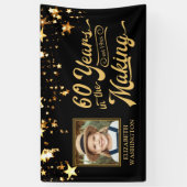 60e verjaardag 60 JAAR IN HET MAKEN VAN Gouden Ste Spandoek (Verticaal)