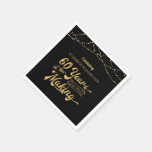 60e verjaardag 60 JAAR IN HET MAKEN van String Lig Servet (Hoek)