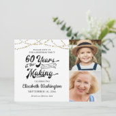 60e verjaardag 60 JAAR IN HET MAKEN van zwart goud Kaart (Staand voorkant)