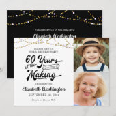 60e verjaardag 60 JAAR IN HET MAKEN van zwart goud Kaart (Voorkant / Achterkant)