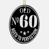 60e verjaardag 60 jaar Jubileum Citaten vierkant Keramisch Ornament (Rechts)