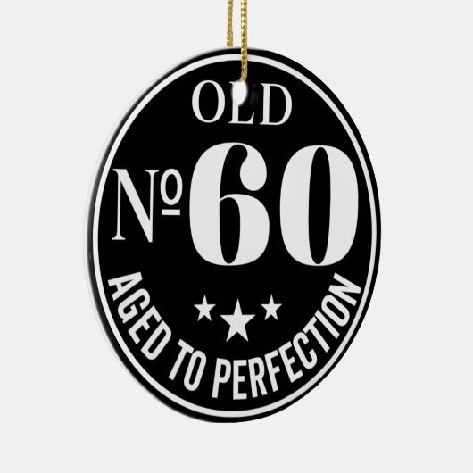 60e verjaardag 60 jaar Jubileum Citaten vierkant Keramisch Ornament (Rechts)